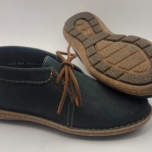 Born Nuala Nubuk/Suede Women's Bootie Blue/Teal 6.5/37